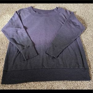 Plus size ombré long sleeve shirt